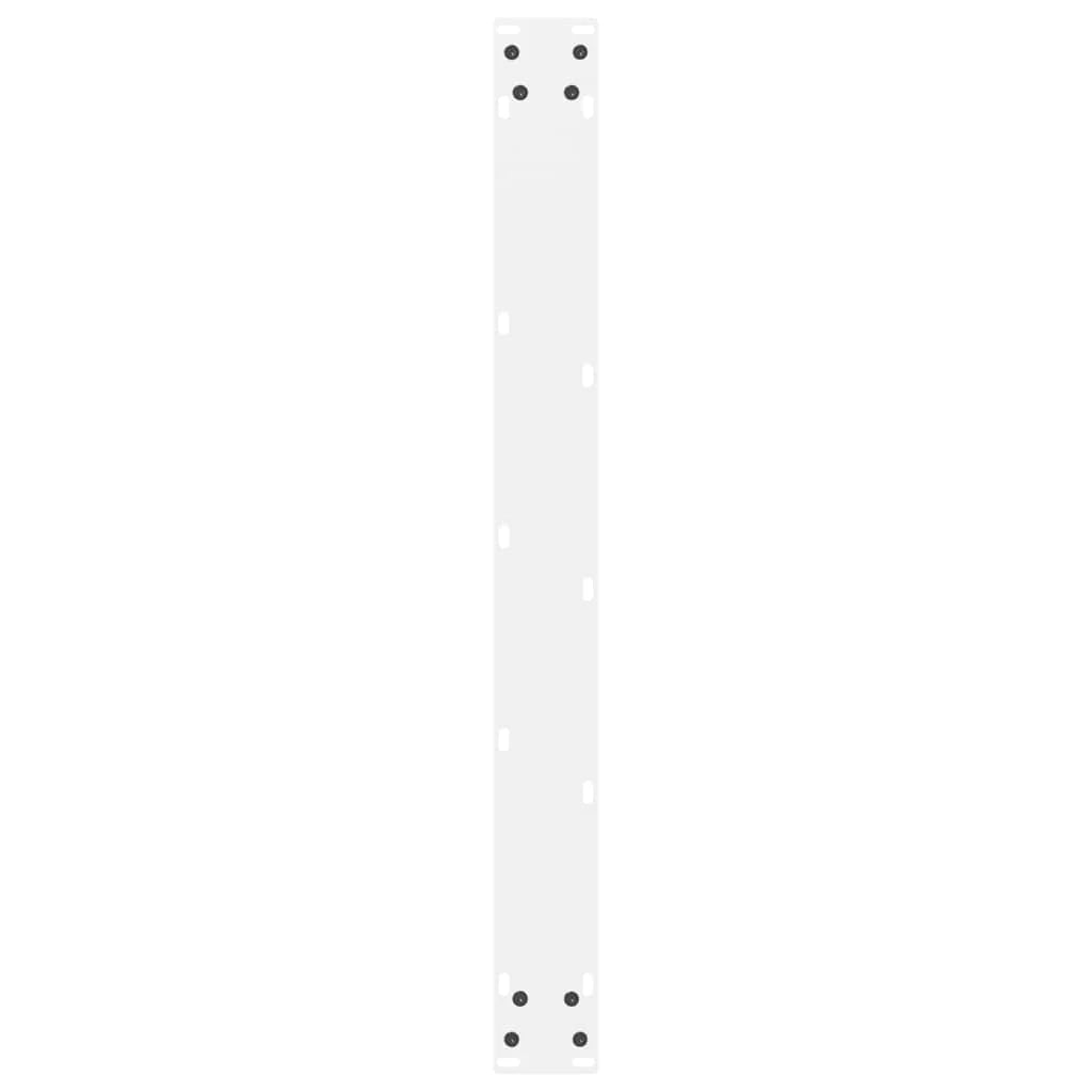 Set di 2 gambe quadrate per tavolo da pranzo 80 x 72 cm regolabili design moderno acciaio bianco 02_0057553