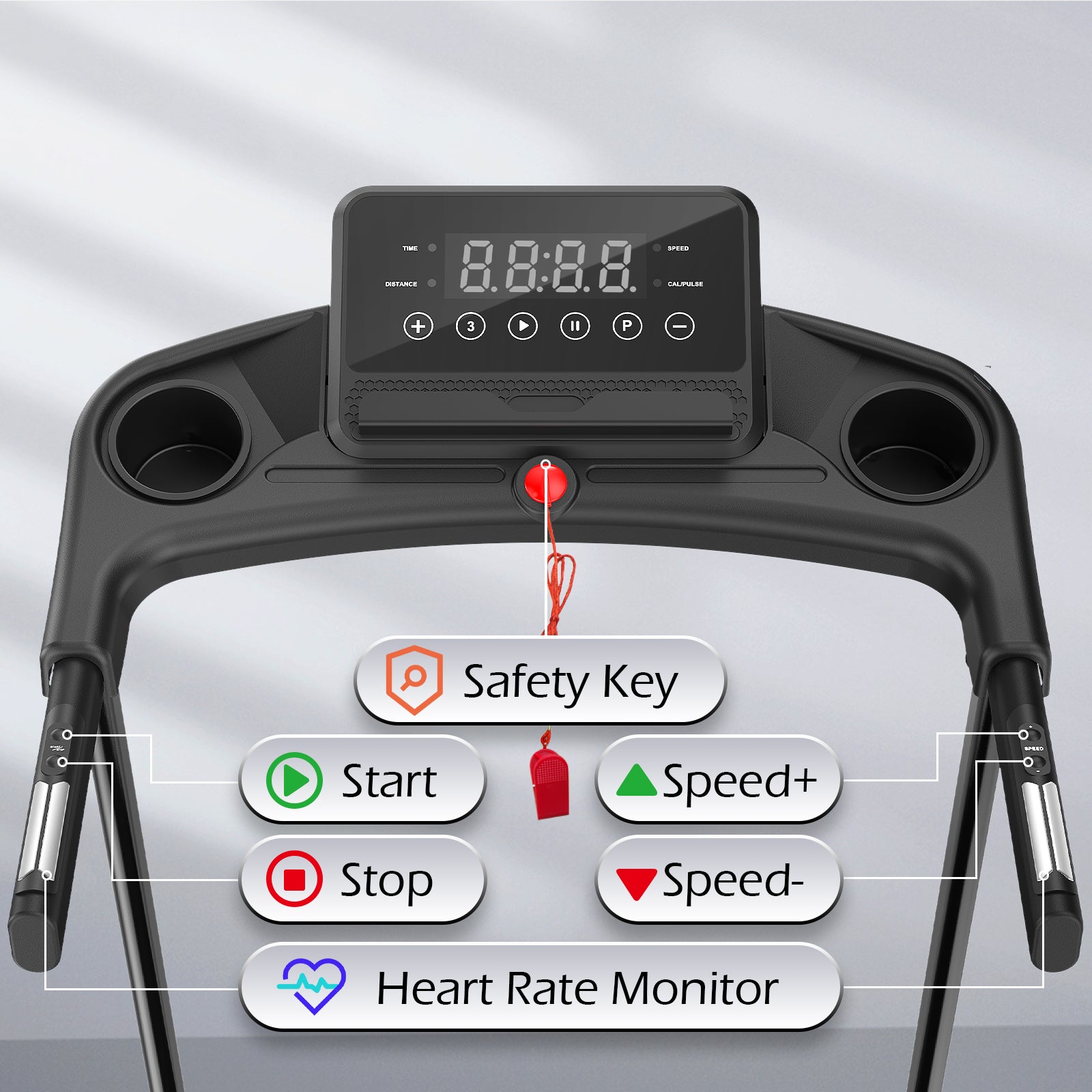 Tapis roulant pieghevole - RATTANTREE - walking pad 12 km/h, facile da piegare, con  APP, Display LED Telecomando per Ufficio Domestico Supporto per Tablet