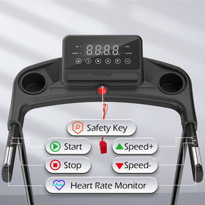 Tapis roulant pieghevole - RATTANTREE - walking pad 12 km/h, facile da piegare, con  APP, Display LED Telecomando per Ufficio Domestico Supporto per Tablet