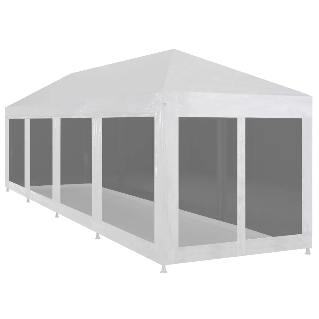Tenda per Feste con 10 Pareti in Rete 12x3 m