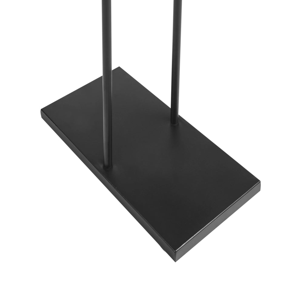 Appendiabiti in acciaio nero metallico 118 cm Appendiabiti indipendente con ripiani Industriale Ingresso