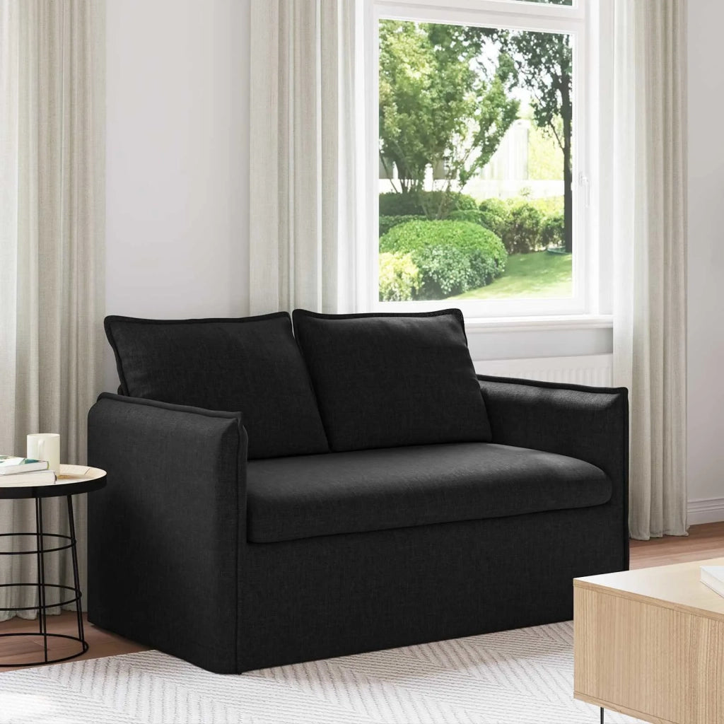 Divano | Divano da soggiorno | Sofa Nero 136 x 82 x 85 cm Tessuto