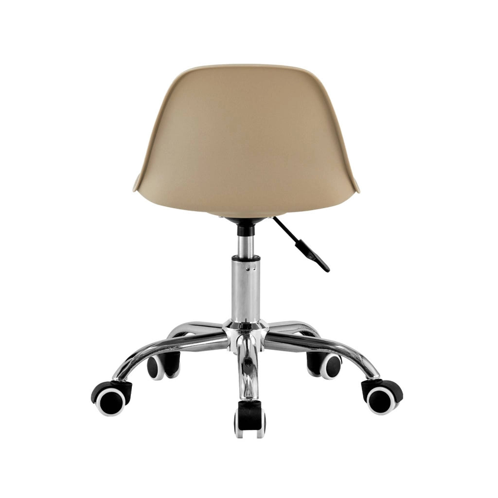 Sedia da ufficio per bambini regolabile con ruote regolabile, beige