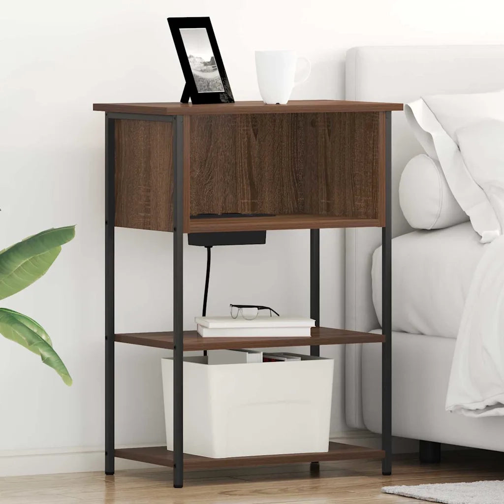 vidaXL Armadio da Notte Rovere marrone 55 x 31 x 76 cm