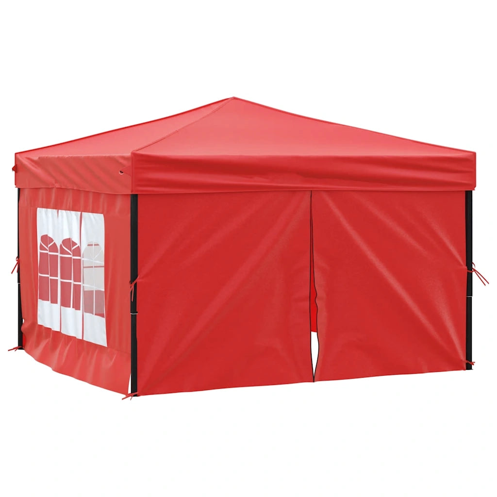 Tenda per Feste Pieghevole con Pareti Laterali Rosso 3x3 m 93527