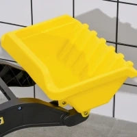 Escavatore a Pedali per Bambini da 3 Anni con Ruspa Frontale e Volante, Giallo