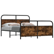 Giroletto senza Materasso in Metallo-Struttura Letto Rovere Fumo 200x200 cm 212000