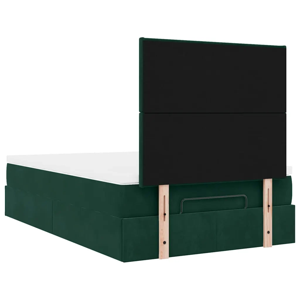 vidaXL Struttura Letto Pouf con Materassi 120x200 cm Velluto