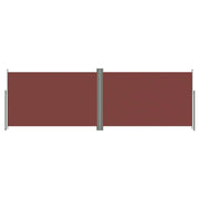 Tenda da sole laterale retrattile/schermo privacy per patio giardino terrazza balcone 200 x 600 cm marrone 02_0007421