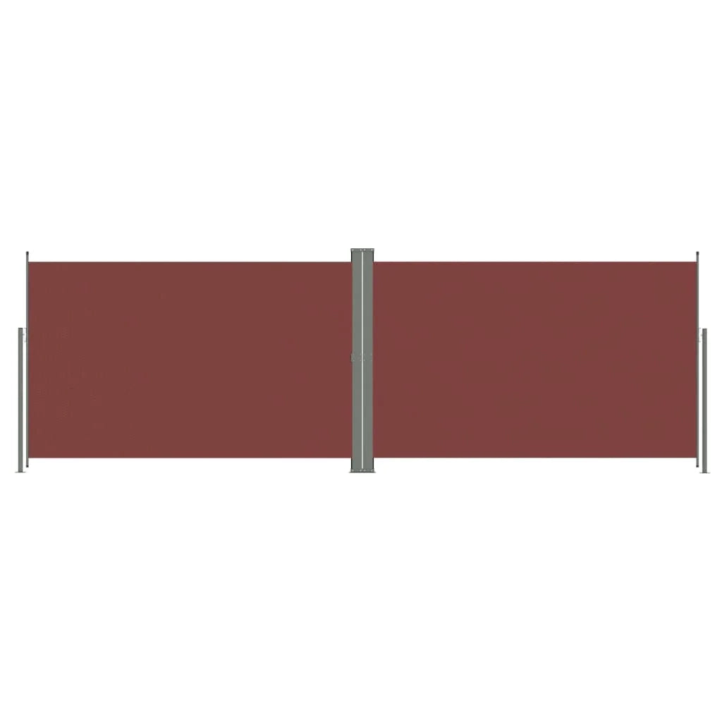 Tenda da sole laterale retrattile/schermo privacy per patio giardino terrazza balcone 200 x 600 cm marrone 02_0007421