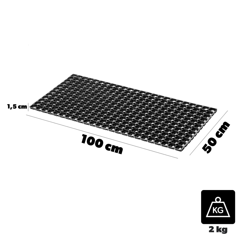 Zerbino d'ingresso KADAX, tappetino universale per scarpe, 100x50 cm, gomma