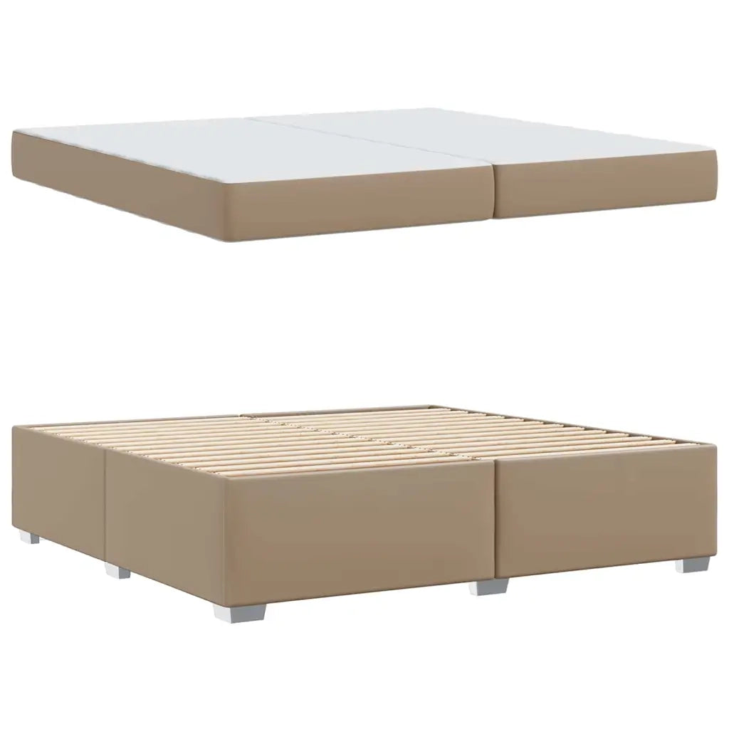 vidaXL Struttura del letto Cappuccino 200 x 200 cm Pelle sintetica