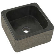 Lavandino 30x30x15 cm in Pietra di Fiume Nero 142779