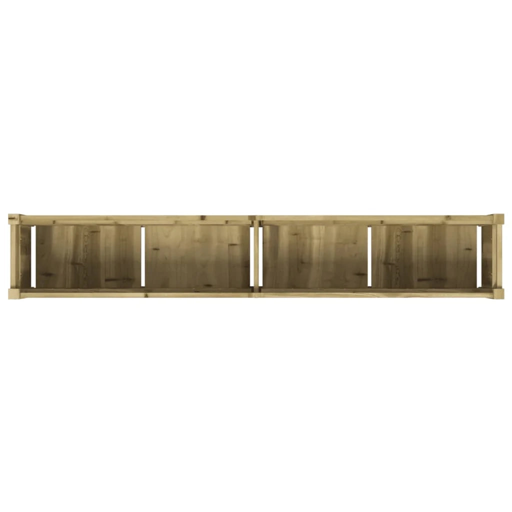 Fioriera aiuola rialzata fioriera aiuola giardino terrazza set da 2 legno di pino impregnato marrone 02_0039028