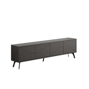 Porta TV in legno "Dune" - 180 x 29 x 50 cm - Grigio antracite