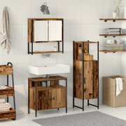 Set di Mobili da Bagno 3 Pezzi Legno Antico