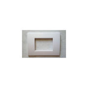Trade Shop - Placca Placche Placchete Compatibili Living Light In Abs 3 4 7 Posti Colorate - Bianco -4 Fori     -