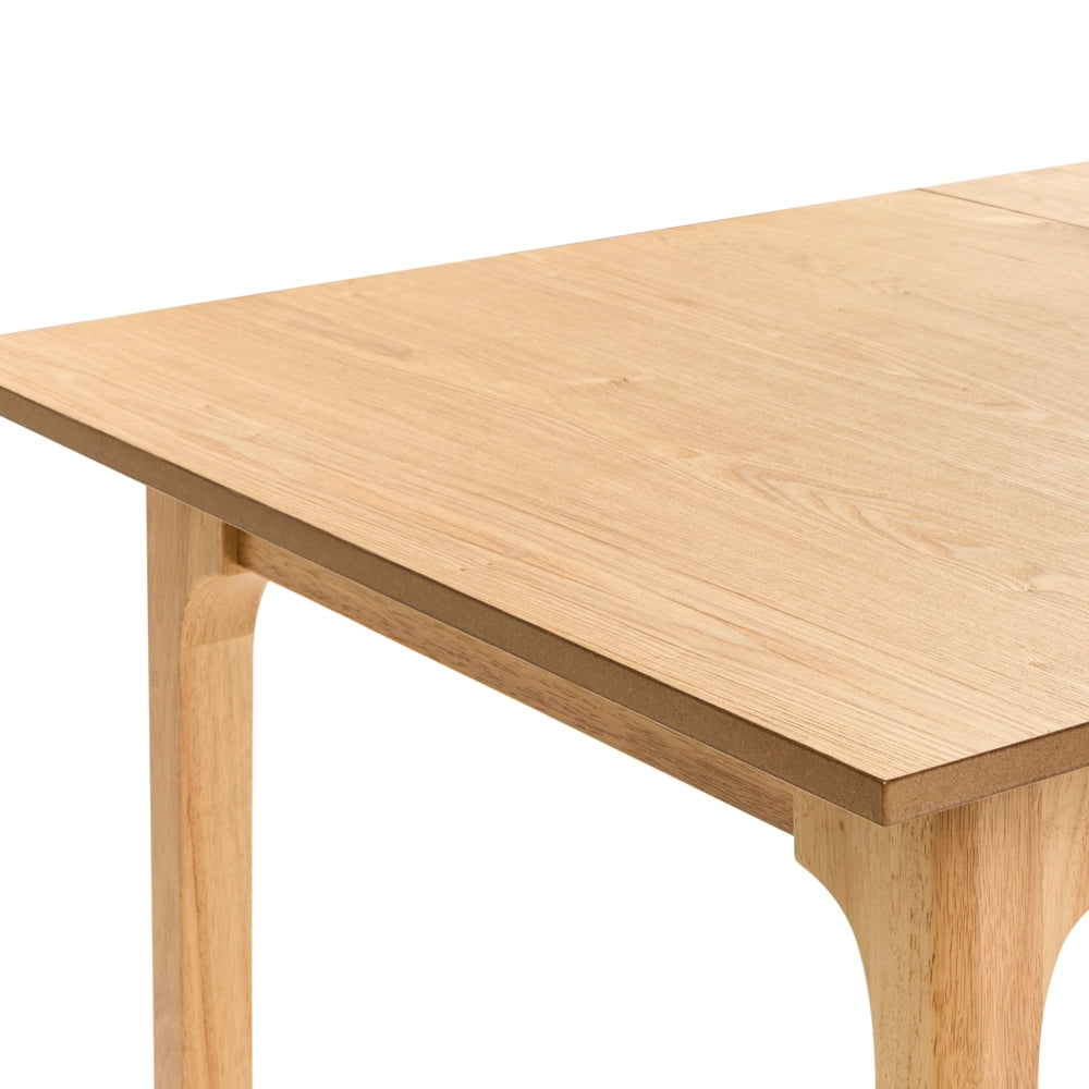 Tavolo da pranzo allungabile in legno di frassino chiaro MDF 160/200 x 90 cm Piano impiallacciato in frassino Tavolo da cucina