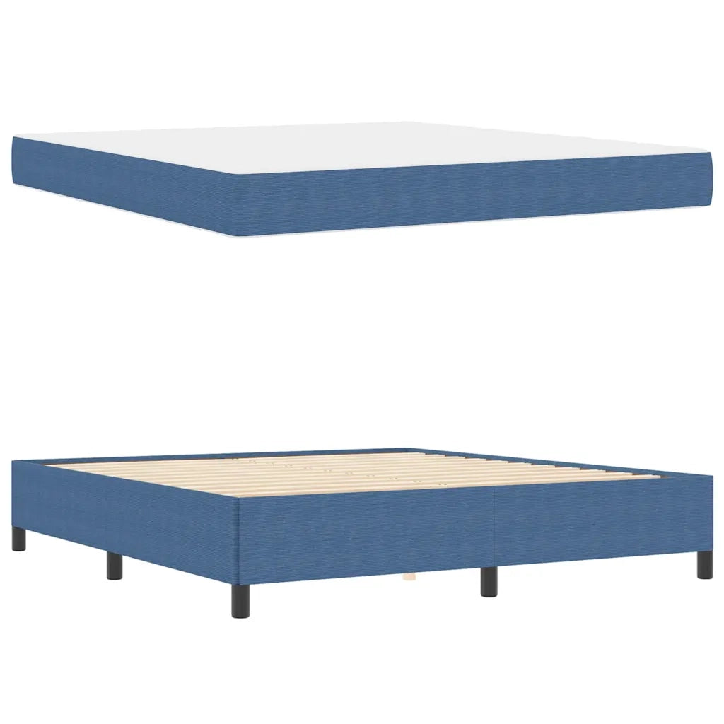 Struttura del letto con materasso Blu 180 x 200 cm Tessuto 3399138