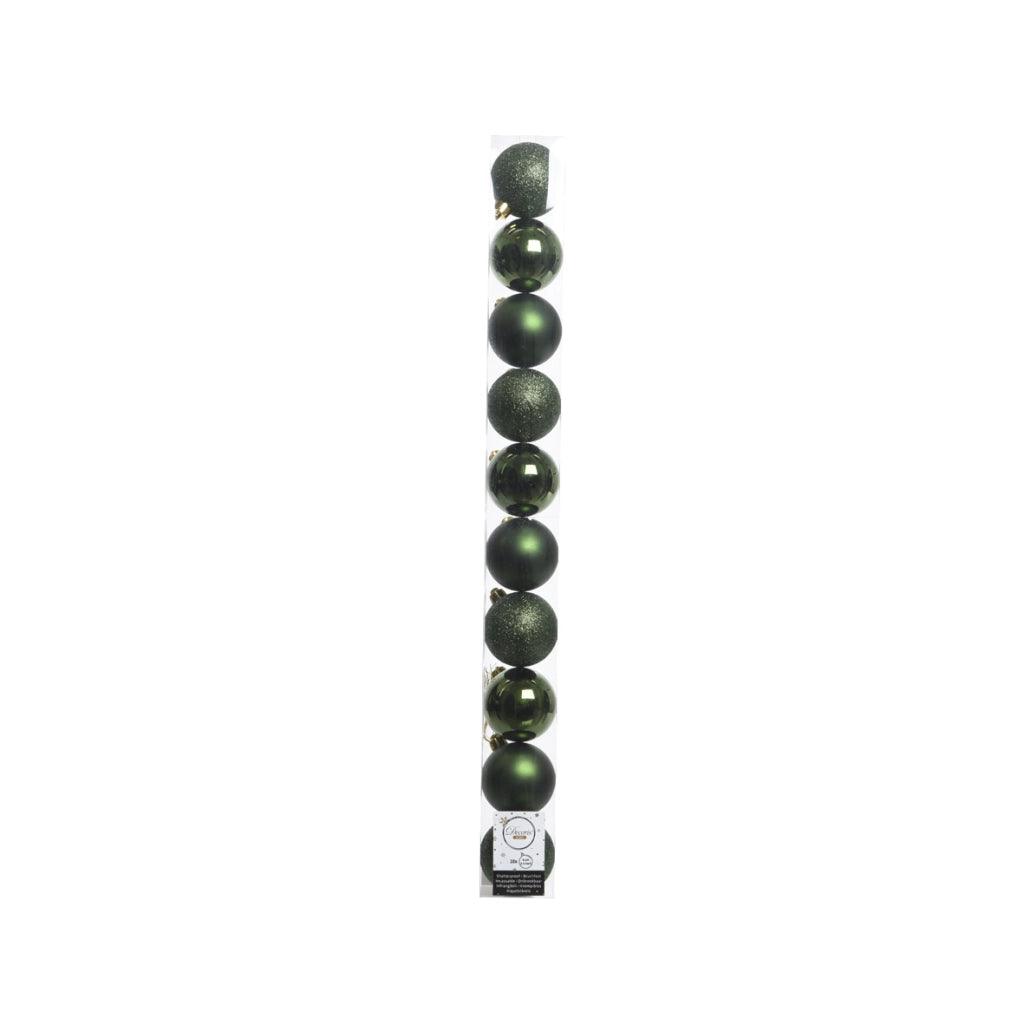 Tubo 10 palline 6 centimetri verde