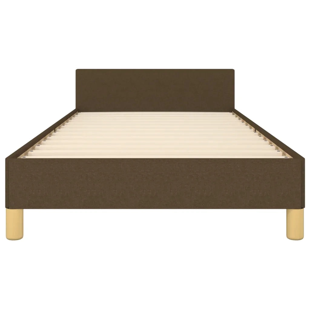 Giroletto senza Materasso Marrone Scuro 90x190 cm Tessuto