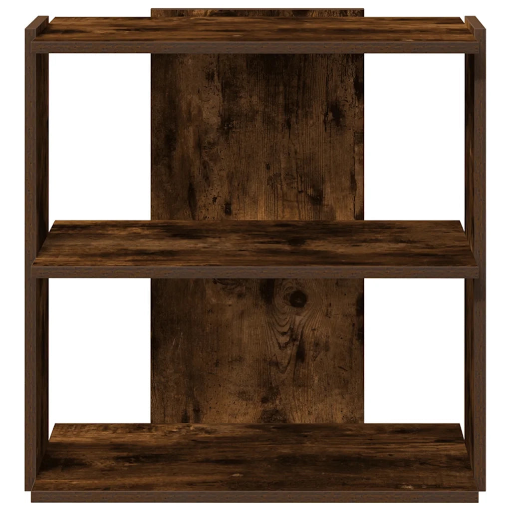 Libreria a 3 Ripiani Rovere Fumo 60x30x60 cm Legno Multistrato 860251