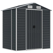 Capanno da Giardino-Casetta da Giardino Antracite 191x130x198 cm in Acciaio Zincato