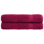 Asciugamani Premium SOLUND 2 pz Bordeaux 100x200cm 600gsm
