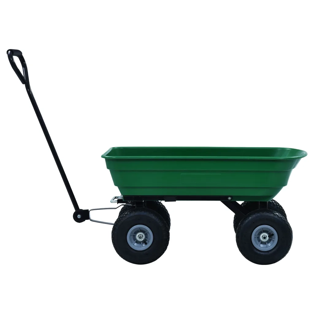 Carrello Manuale Ribaltabile da Giardino 300 kg 75 L Verde cod mxl 48721