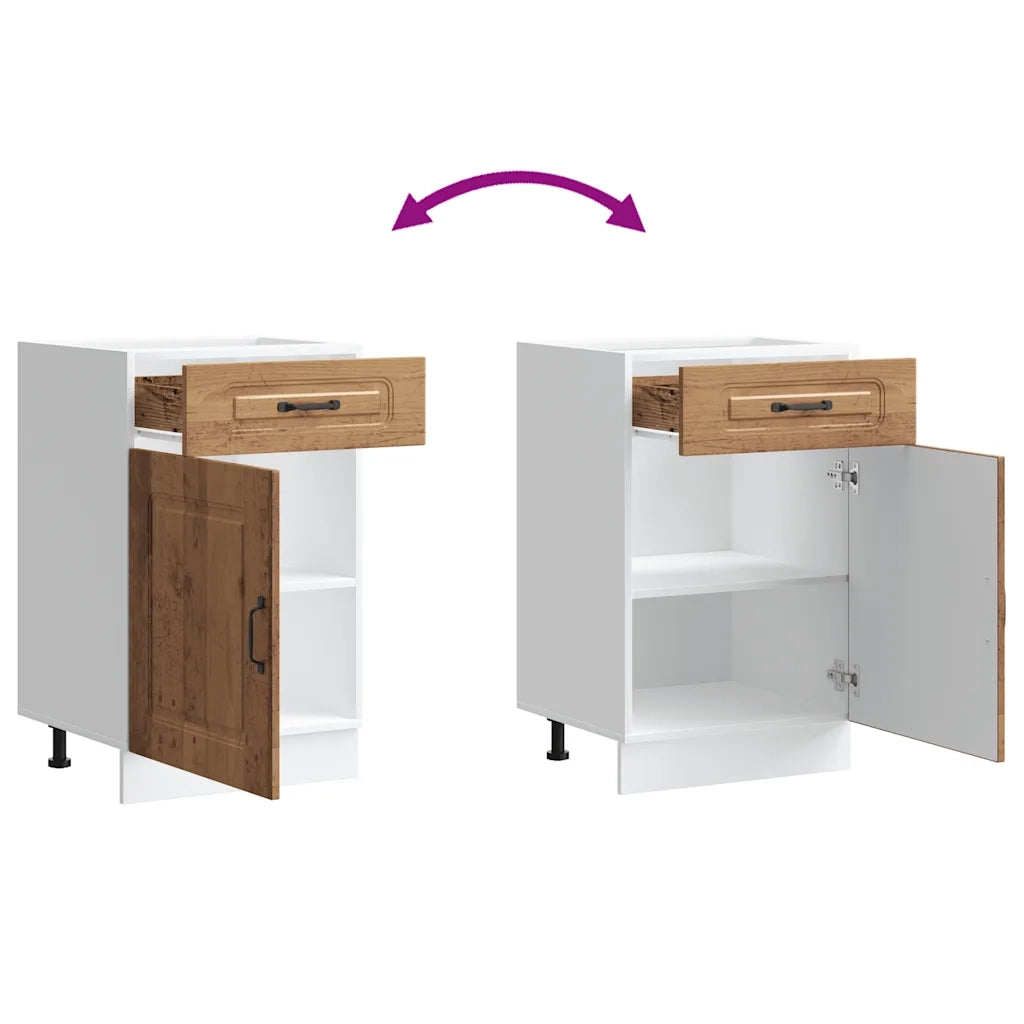 Base da Cucina-Mobile Base da Cucina Kalmar Legno Vecchio in Legno Multistrato 693219
