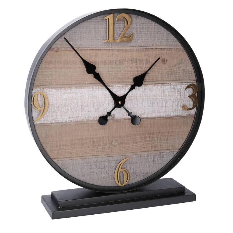 Orologio tavolo legno metallo cm 43,9x11,9h48