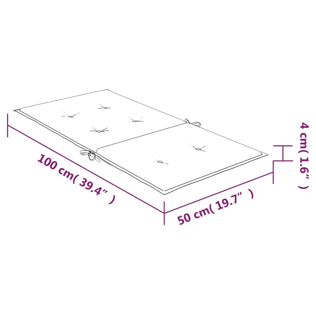 Cuscini Sedia Schienale Basso 4 pz Motivo a Quadri Nero Tessuto 361323