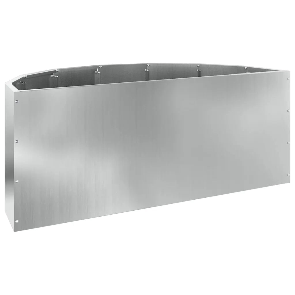Fioriera | Cassetta per fiori | Vaso Argento 90 x 45 x 35 cm Acciaio zincato