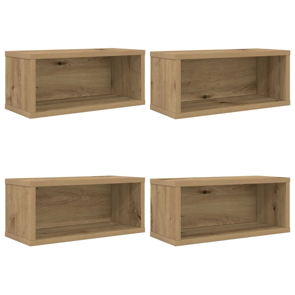 Rack per Stoccaggio CD 4 pz Rovere Artigianale 40 x 17 x 17 cm 8012729