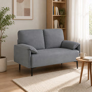 Divano 2 posti 127x72x84 cm con molle S in metallo grigio
