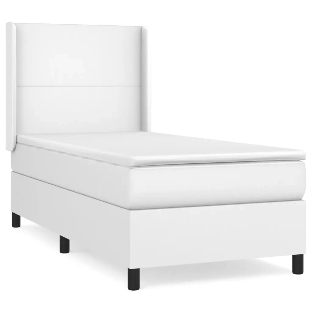 Giroletto a Molle con Materasso Bianco 90x200 cm in Similpelle 3132358