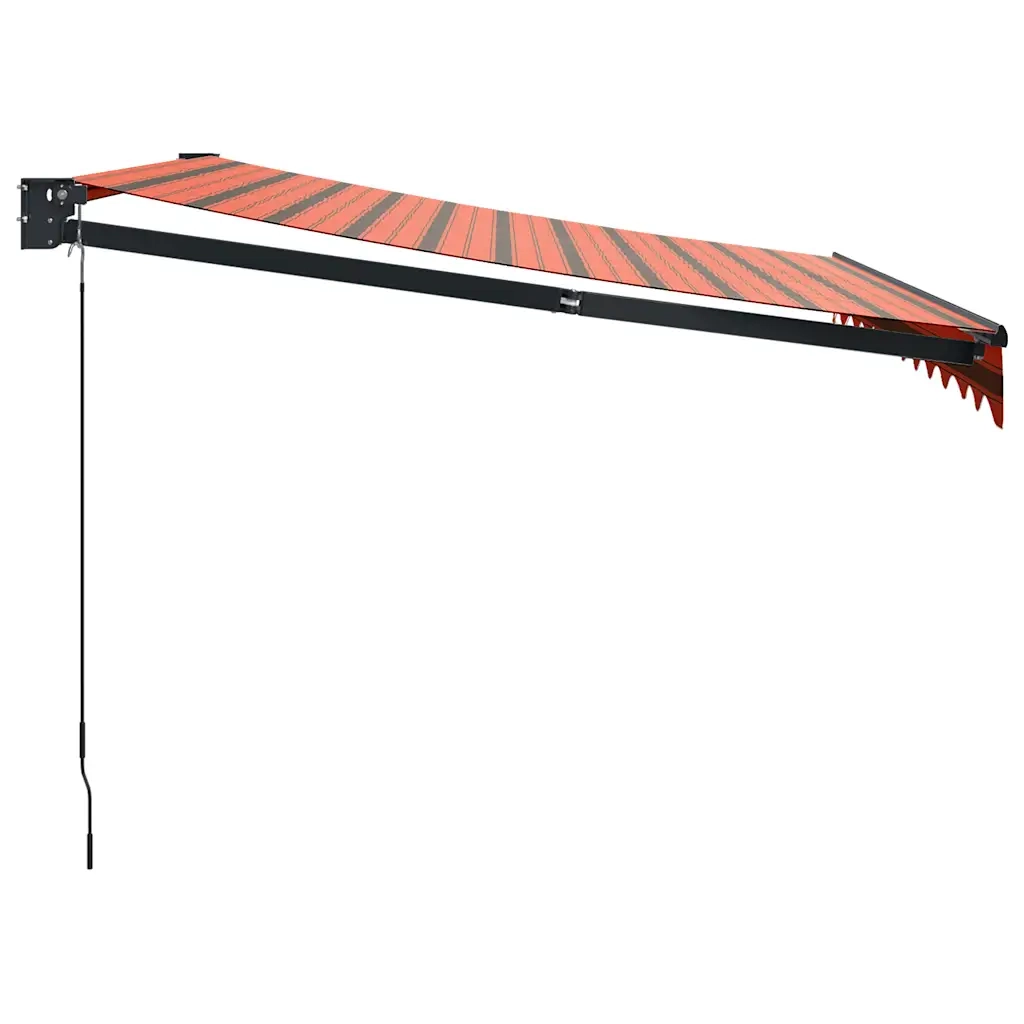 Tenda Retrattile Arancione Marrone 3,5x2,5m Tessuto e Alluminio