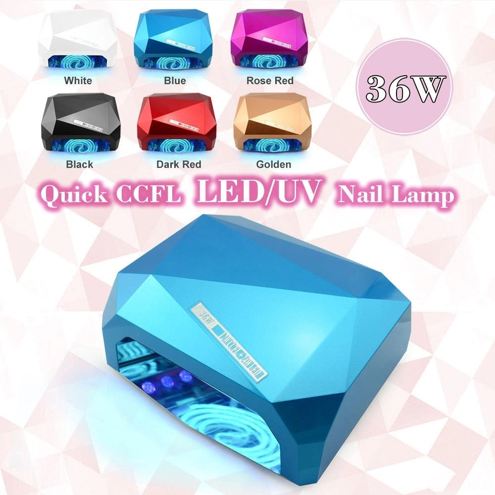 Trade Shop - Lampada Uv Led Ricostruzione Unghie Nail Art Timer 36w Diamante Tecnologia Ccfl -