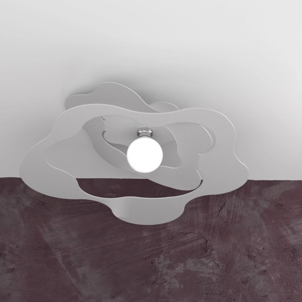 RIPPLES PLAFONIERA D.70 CM. 1 LUCE GRIGIO 1158-PL70-GR