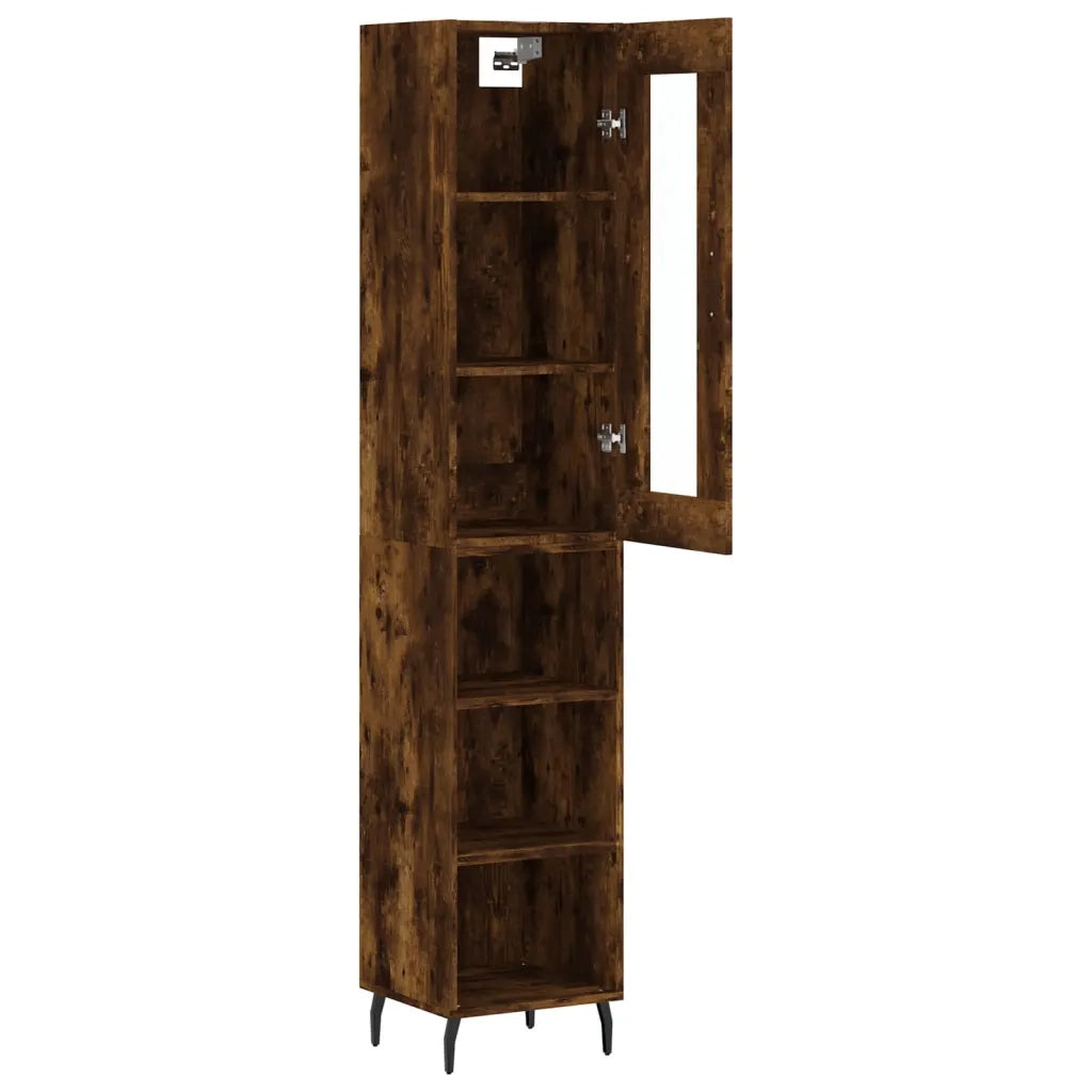 Credenza Rovere Fumo 34,5x34x180 cm in Legno Multistrato 3199382
