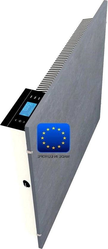 Riscaldamento energetico a basso consumo - Pannello termico SH-122561 - Fabbricato in Europa - Convector a infrarossi con ventilatore - IP24 - Design pietra lavica Islandese - Montaggio a parete - 2000 Watt.