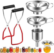 Set di tubi per cucina - tubo - setaccio - tubi per cucina - tubo metallico - tubo per cucina - tubo per jam - inclusi clip per lattine - resistente al lavastoviglie - strumento di aiuto per cucina - per il trasferimento di oli essenziali, liquidi - RVS
