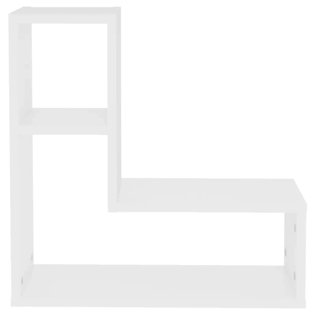Mensole a Muro 2 pz Bianche 50x15x50 cm in Legno Multistrato 807214