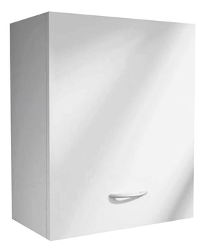 Mobile Pensile da Bagno 1 Anta in Nobilitato 48x27x58 cm Ambrosini Perla Bianco Opaco Apertura a Destra