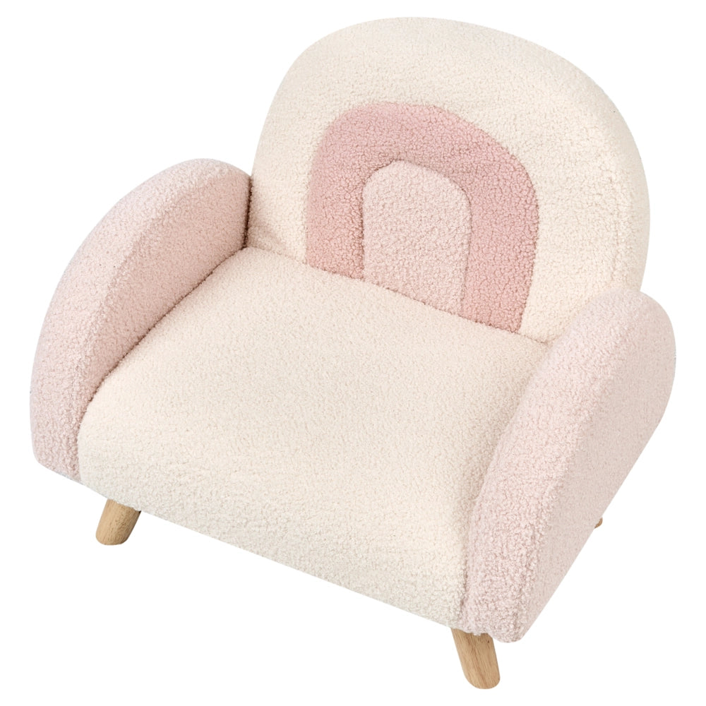 Sedia a dondolo per bambini con Gambe in legno rosa cameretta