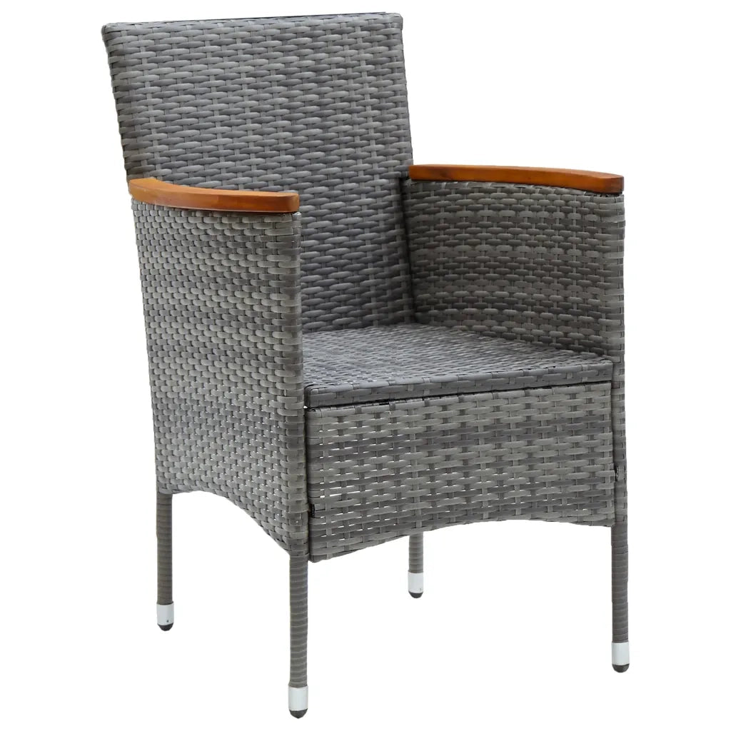 Set Mobili da Pranzo per Giardino 9 pz Grigio 3068805