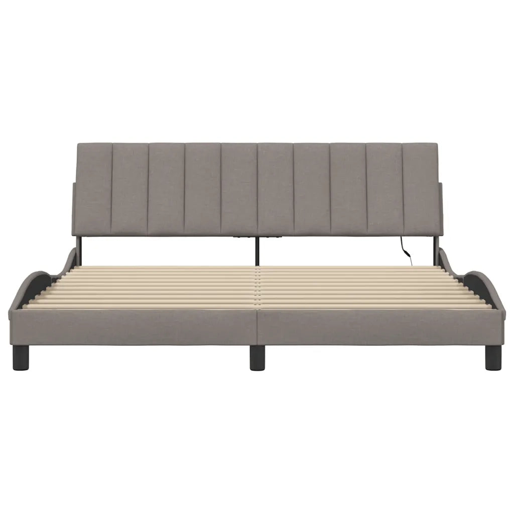 Giroletto senza Materasso Hanko Tortora 180x200 cm in Tessuto