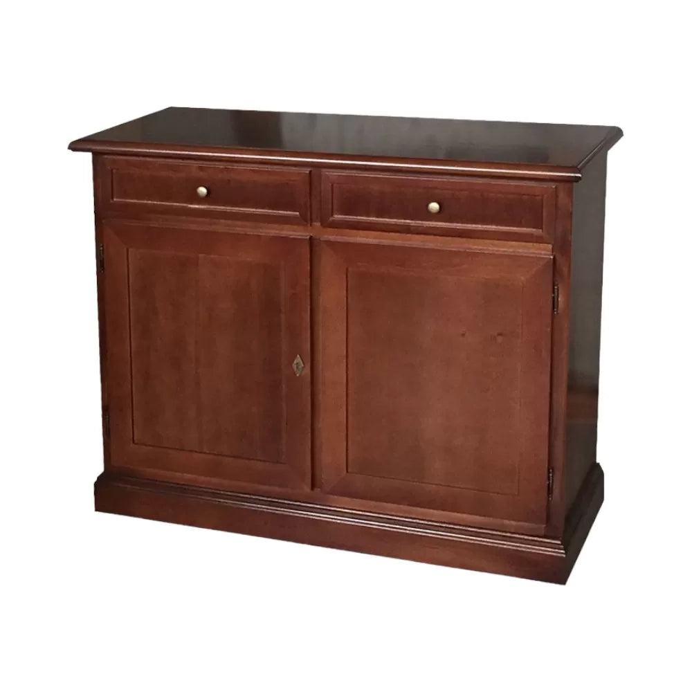 Madia credenza arte povera in legno 2 ante tinta noce 105x42x85 (384) - Mobili 2G