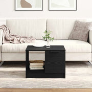 Tavolino da salotto with Drawer Rovere nero 50 x 50 x 36 cm 862743