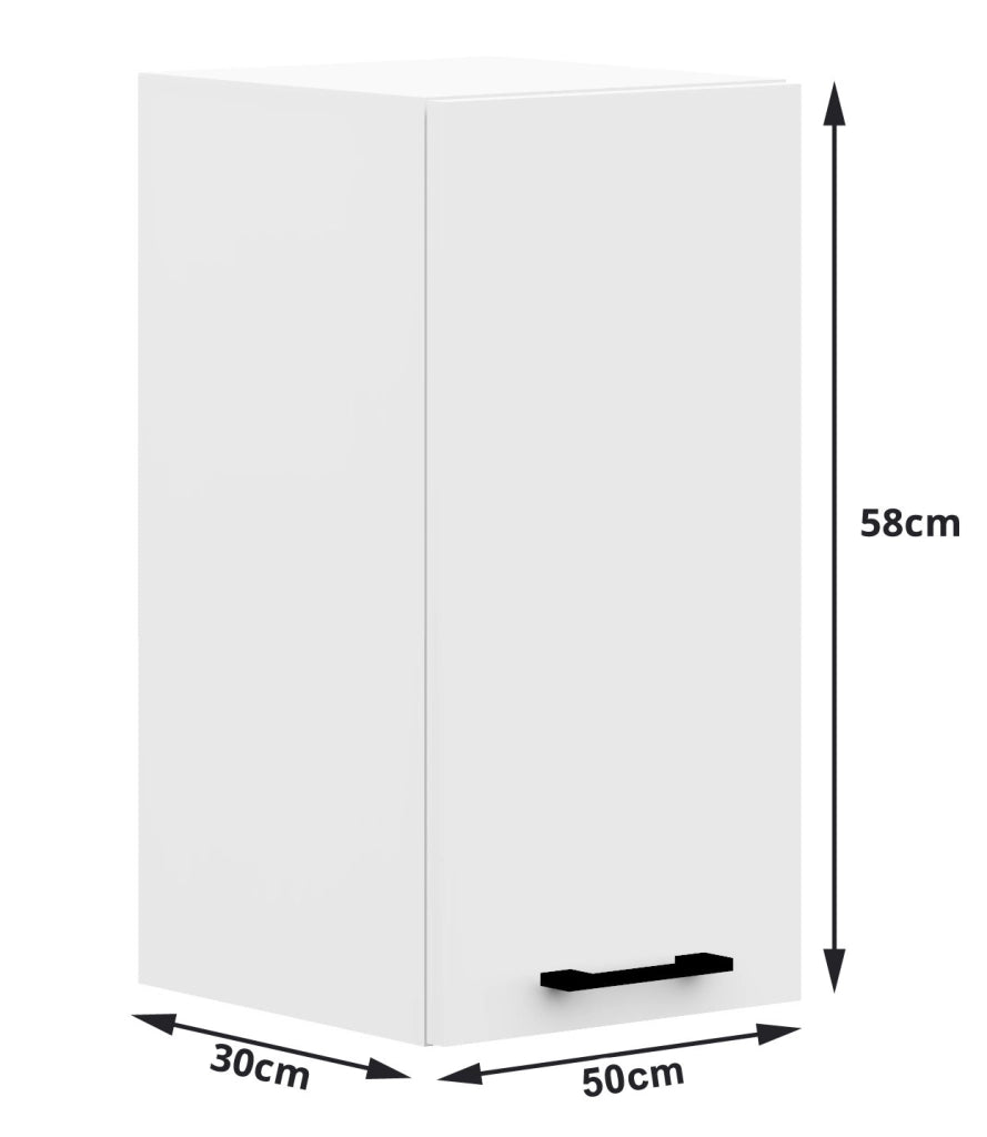 Mobile da cucina pensile sistema AKORD OLIWIA Bianco 50 cm 1 anta 50x30x58 cm